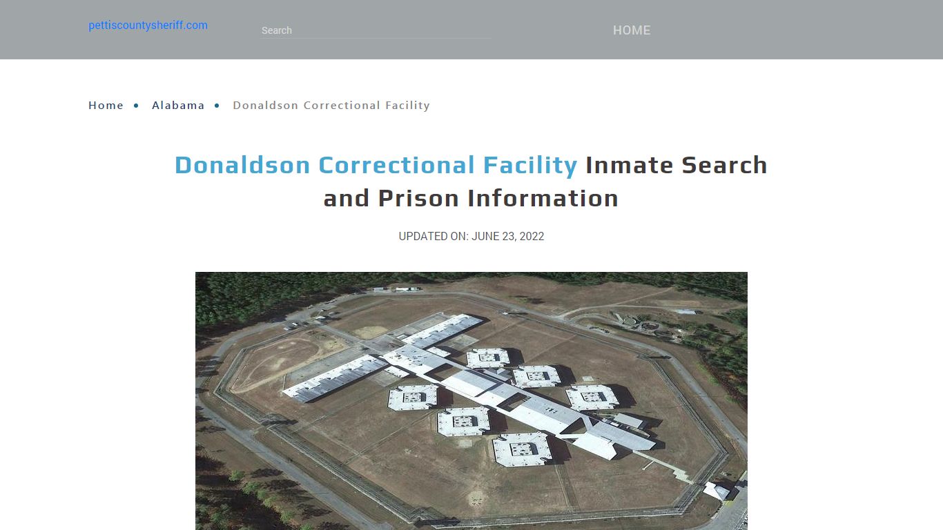 Donaldson Correctional Facility Inmate Search, Visitation, Phone no ...